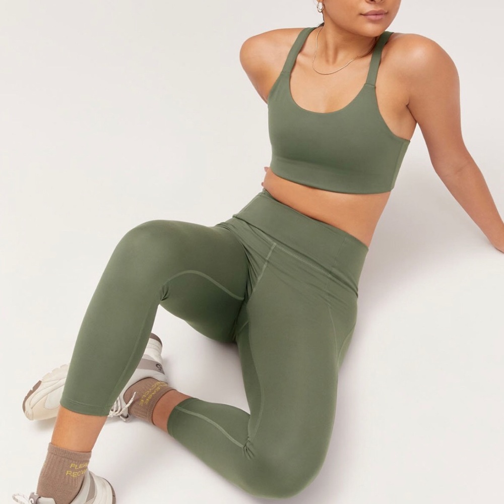 Girlfriend Collective Thyme Bra and Legging Set